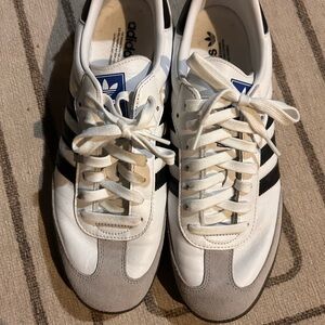 Men’s Adidas White and Black Samba Sneakers